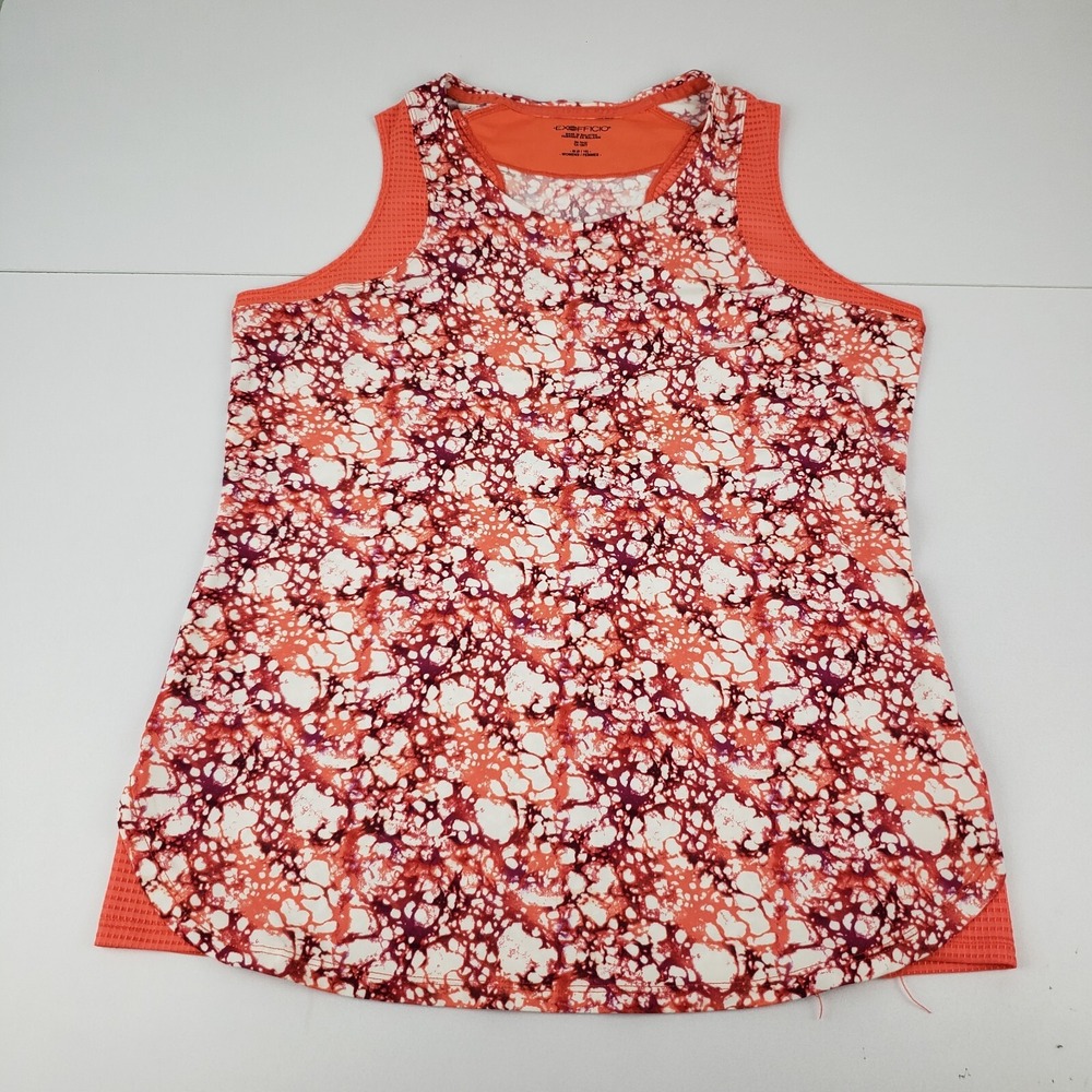 ExOfficio‎ Sun Tank Top Shirt Women's Medium Orange Racerback Stretch Top